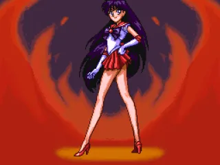 The girl is getting ready...