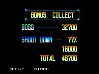 End of stage results screen