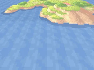 3D view of the island