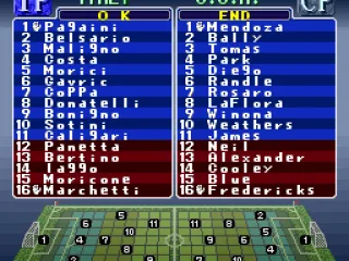 Choose where to place the players on the field.