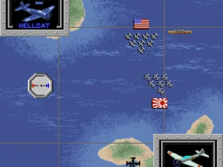 The campaign map shows the number and type of planes in the air and their objective