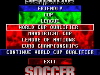 National Teams menu.