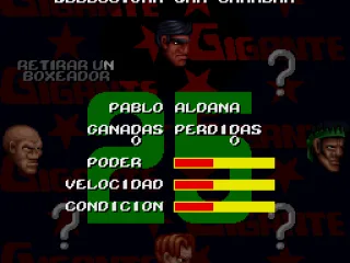 Select a boxer for career mode