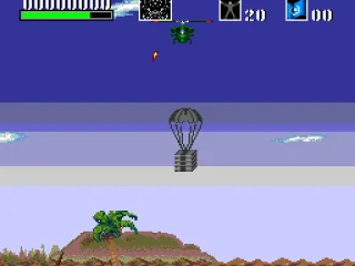 They are shooting at me from beyond the palm trees