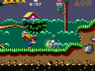 Hitting the pinata will reveal lots of gems