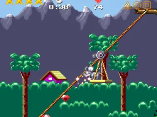 Oozy rides an elevator