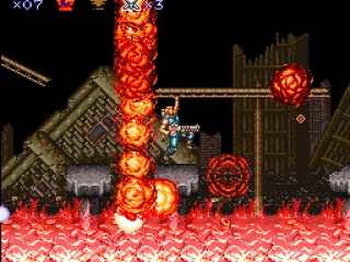 Perfect timing is needed for the fire obstacle