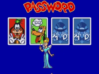 Password screen - allows you to continue your game.