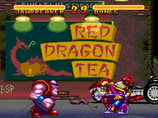 Battle outside of Red Dragon Tea building