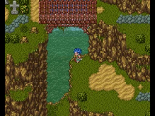 A seemingly quiet area with a cemetery and a bridge