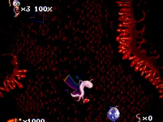 You can only float in this level. Be careful not to touch the edges