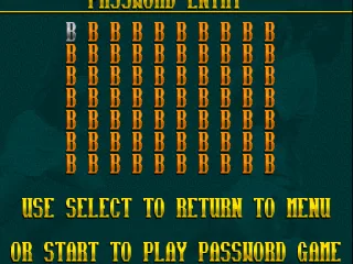 Password screen