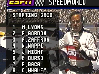 The racers on the starting grid.