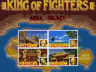You can select the location (and opponent) of your first fight. After that the computer makes the choices