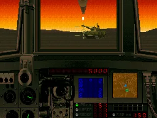 Firing upon an enemy tank!