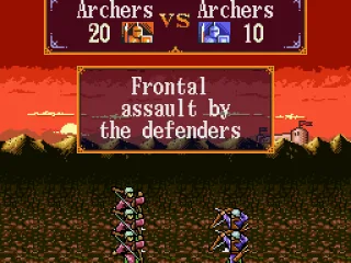 Archers attacking head on - you can also attack from the rear or the flanks