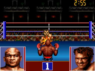 George receives a punch to the face.