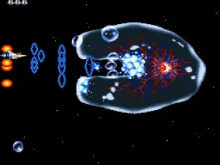 With the same offensive strategy and a different positioning, the ship faces Bubble Brain.