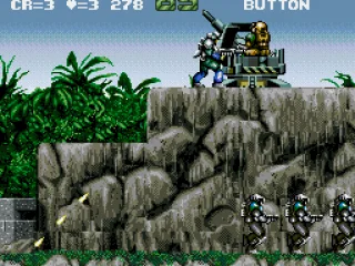 An enemy firing a cannon