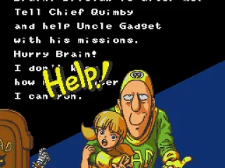 Introduction frame showing Penny in Doctor Claw's captivity.