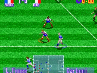 France - Italy, Ravanelli in action