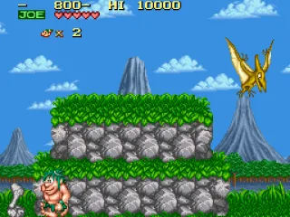 To the left, a bone powerup