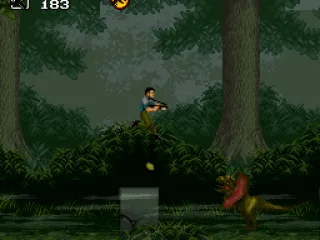 A dilophosaurus says hello.