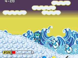 Frozen snowmen blow chilly breath