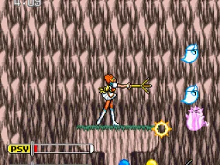 The ghosts flying towards the right are a psychic energy attack.