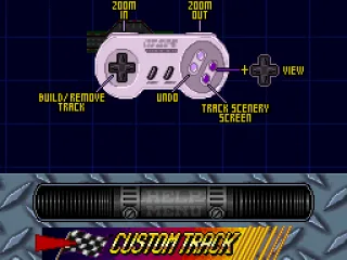 Controls available when making a custom track