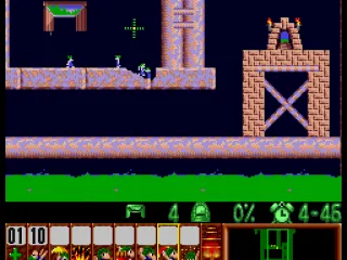 Lemming Mining diagonally