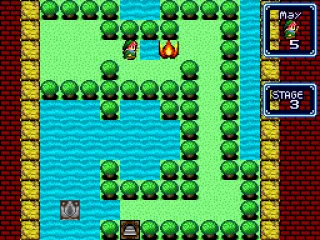 Pushing the magic stone over the water