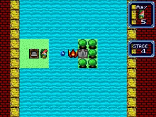 Using magic bubbles to get the stone over the water