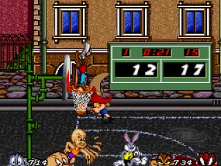 There's no rule against jumping through the net after the ball