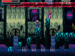 Corpses hang from the ceiling and creatures.