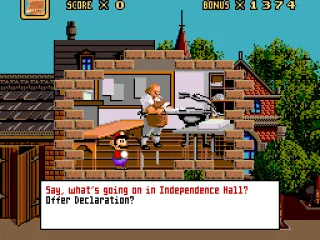 Talking to some guys in Philadelphia 1776