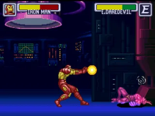 Iron Man blast Evil Daredevil in training mode