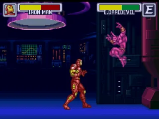 Iron Man vs Evil Daredevil in training mode