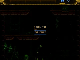 Entering the second level. Having a flame on the end of the monster's weapon can be very useful...