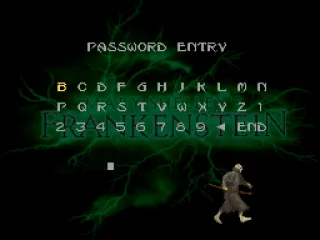 The password screen.