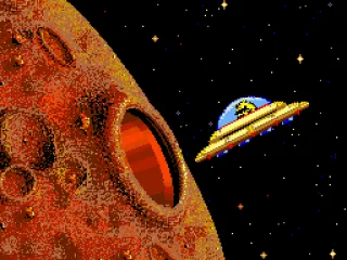 Cutscene: Spot is taken to a hidden place in that planet crater.