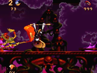 An example of mild physical comedy peculiar to the Disney style.