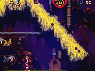 Maui temporarily shrunk by a voodoo spell. No Mario mushrooms in this game.