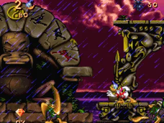 The hand-drawn motion blur effect of ninja’s spinning bo.