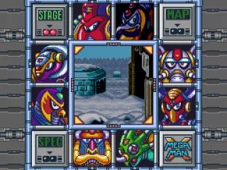 The stage select screen.