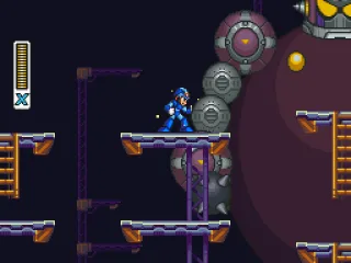 Fighting a big robot.