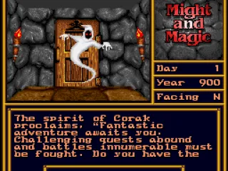 In the beginning, you are greated by the spirit of Corak.