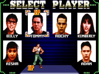 Select Player screen