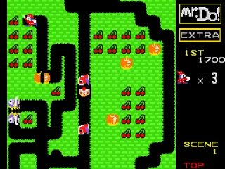 An apple is split open