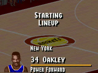 Players are introduced before the game starts.